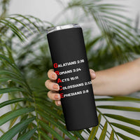GRACE Christian Scripture Acronym Skinny Tumbler Bible Verses Galatians Romans Acts Colossians Ephesians Faith Message Gift