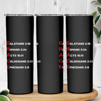 GRACE Christian Scripture Acronym Skinny Tumbler Bible Verses Galatians Romans Acts Colossians Ephesians Faith Message Gift