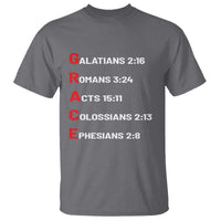 GRACE Christian Scripture Acronym T Shirt Bible Verses Galatians Romans Acts Colossians Ephesians Faith Message Gift