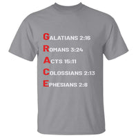 GRACE Christian Scripture Acronym T Shirt Bible Verses Galatians Romans Acts Colossians Ephesians Faith Message Gift
