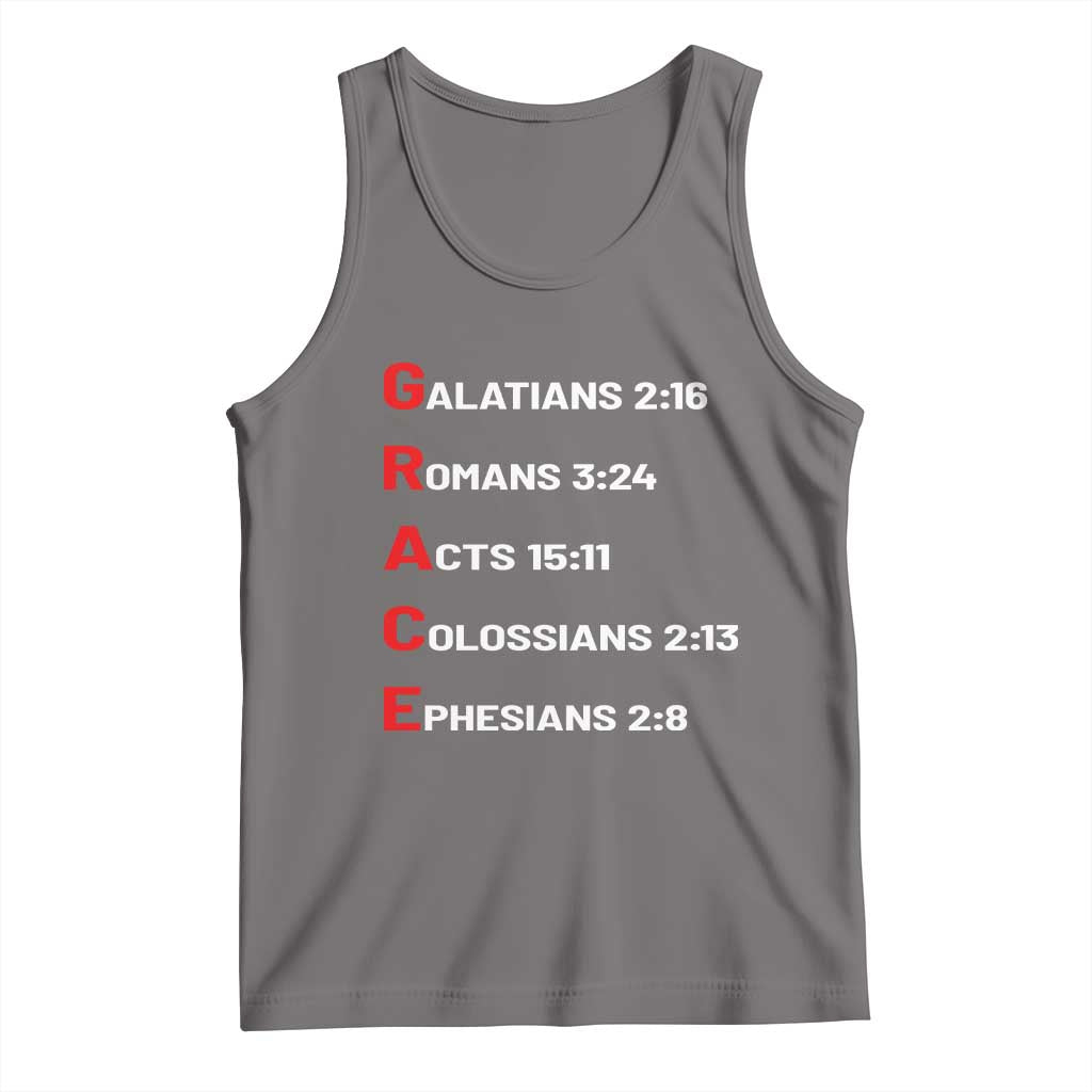 GRACE Christian Scripture Acronym Tank Top Bible Verses Galatians Romans Acts Colossians Ephesians Faith Message Gift
