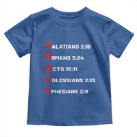 GRACE Christian Scripture Acronym Toddler T Shirt Bible Verses Galatians Romans Acts Colossians Ephesians Faith Message Gift