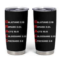 GRACE Christian Scripture Acronym Tumbler Cup Bible Verses Galatians Romans Acts Colossians Ephesians Faith Message Gift