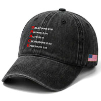 GRACE Christian Scripture Acronym Washed Cotton Baseball Cap Bible Verses Galatians Romans Acts Colossians Ephesians Faith Message Gift