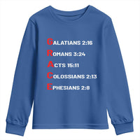 GRACE Christian Scripture Acronym Youth Sweatshirt Bible Verses Galatians Romans Acts Colossians Ephesians Faith Message Gift