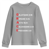 GRACE Christian Scripture Acronym Youth Sweatshirt Bible Verses Galatians Romans Acts Colossians Ephesians Faith Message Gift
