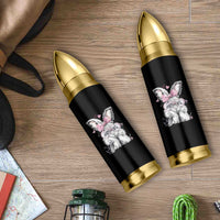 Cute Easter Bunny with Heart Glasses Pink Bow Bullet Tumbler Adorable Rabbit Love Aesthetic Gift