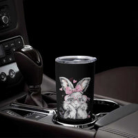 Cute Easter Bunny with Heart Glasses Pink Bow Tumbler Cup Adorable Rabbit Love Aesthetic Gift