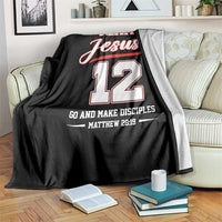Team Jesus 12 Christian Sports Style Throw Blanket Go And Make Disciples Matthew 28:19 Faith Athletic Inspired Gift