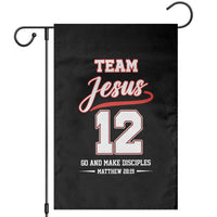 Team Jesus 12 Christian Sports Style Garden Flag Go And Make Disciples Matthew 28:19 Faith Athletic Inspired Gift
