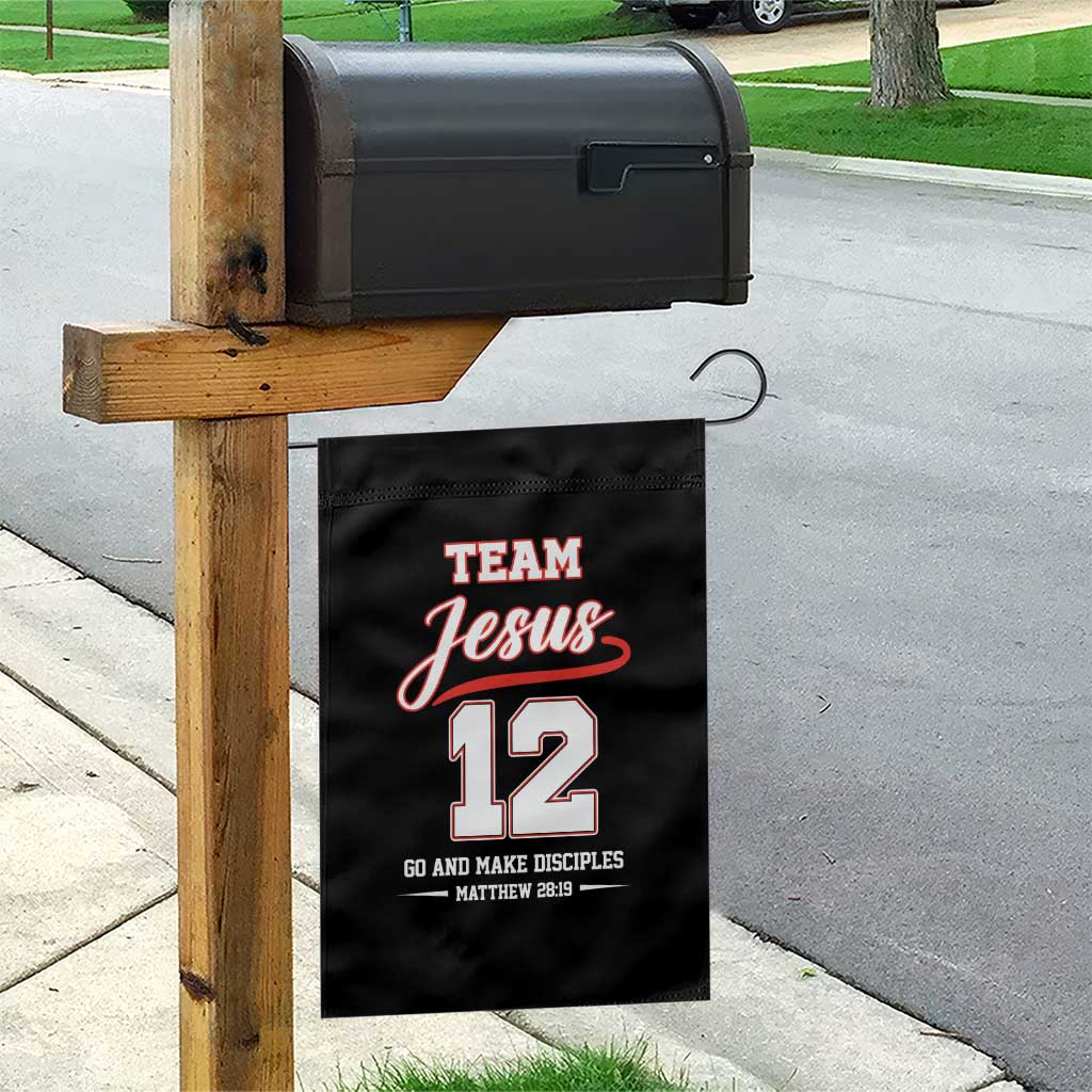 Team Jesus 12 Christian Sports Style Garden Flag Go And Make Disciples Matthew 28:19 Faith Athletic Inspired Gift