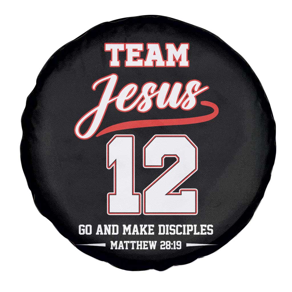 Team Jesus 12 Christian Sports Style Spare Tire Cover Go And Make Disciples Matthew 28:19 Faith Athletic Inspired Gift