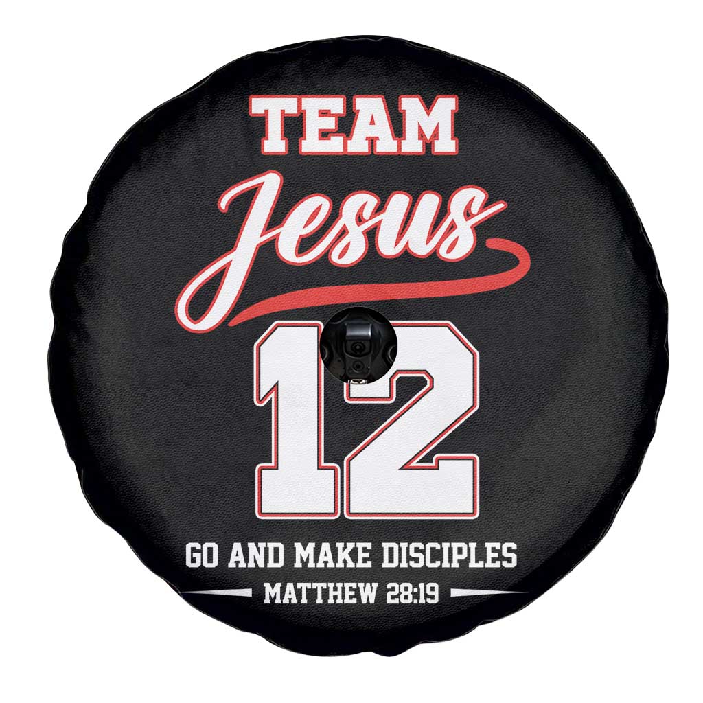 Team Jesus 12 Christian Sports Style Spare Tire Cover Go And Make Disciples Matthew 28:19 Faith Athletic Inspired Gift
