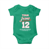 Team Jesus 12 Christian Sports Style Baby Onesie Go And Make Disciples Matthew 28:19 Faith Athletic Inspired Gift