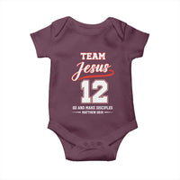 Team Jesus 12 Christian Sports Style Baby Onesie Go And Make Disciples Matthew 28:19 Faith Athletic Inspired Gift