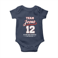 Team Jesus 12 Christian Sports Style Baby Onesie Go And Make Disciples Matthew 28:19 Faith Athletic Inspired Gift