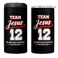 Team Jesus 12 Christian Sports Style 4 in 1 Can Cooler Tumbler Go And Make Disciples Matthew 28:19 Faith Athletic Inspired Gift