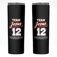 Team Jesus 12 Christian Sports Style Skinny Tumbler Go And Make Disciples Matthew 28:19 Faith Athletic Inspired Gift