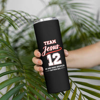 Team Jesus 12 Christian Sports Style Skinny Tumbler Go And Make Disciples Matthew 28:19 Faith Athletic Inspired Gift