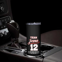 Team Jesus 12 Christian Sports Style Skinny Tumbler Go And Make Disciples Matthew 28:19 Faith Athletic Inspired Gift
