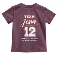 Team Jesus 12 Christian Sports Style Toddler T Shirt Go And Make Disciples Matthew 28:19 Faith Athletic Inspired Gift