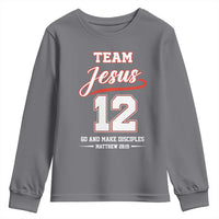 Team Jesus 12 Christian Sports Style Youth Sweatshirt Go And Make Disciples Matthew 28:19 Faith Athletic Inspired Gift