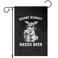 Some Bunny Needs Beer Funny Easter Drinking Humor Garden Flag Cool Rabbit with Sunglasses Graphic Gift