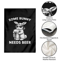 Some Bunny Needs Beer Funny Easter Drinking Humor Garden Flag Cool Rabbit with Sunglasses Graphic Gift
