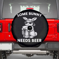 Some Bunny Needs Beer Funny Easter Drinking Humor Spare Tire Cover Cool Rabbit with Sunglasses Graphic Gift