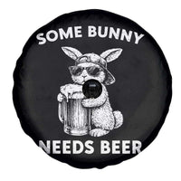Some Bunny Needs Beer Funny Easter Drinking Humor Spare Tire Cover Cool Rabbit with Sunglasses Graphic Gift