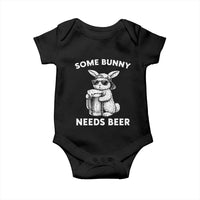 Some Bunny Needs Beer Funny Easter Drinking Humor Baby Onesie Cool Rabbit with Sunglasses Graphic Gift