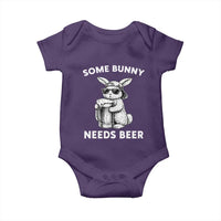 Some Bunny Needs Beer Funny Easter Drinking Humor Baby Onesie Cool Rabbit with Sunglasses Graphic Gift