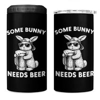 Some Bunny Needs Beer Funny Easter Drinking Humor 4 in 1 Can Cooler Tumbler Cool Rabbit with Sunglasses Graphic Gift