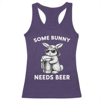 Some Bunny Needs Beer Funny Easter Drinking Humor Racerback Tank Top Cool Rabbit with Sunglasses Graphic Gift