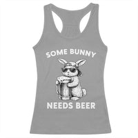 Some Bunny Needs Beer Funny Easter Drinking Humor Racerback Tank Top Cool Rabbit with Sunglasses Graphic Gift