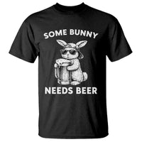 Some Bunny Needs Beer Funny Easter Drinking Humor T Shirt Cool Rabbit with Sunglasses Graphic Gift