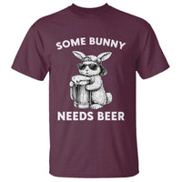 Some Bunny Needs Beer Funny Easter Drinking Humor T Shirt Cool Rabbit with Sunglasses Graphic Gift