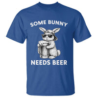 Some Bunny Needs Beer Funny Easter Drinking Humor T Shirt Cool Rabbit with Sunglasses Graphic Gift