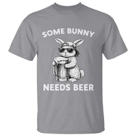 Some Bunny Needs Beer Funny Easter Drinking Humor T Shirt Cool Rabbit with Sunglasses Graphic Gift