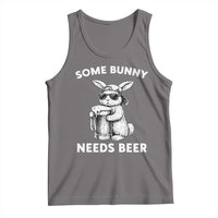 Some Bunny Needs Beer Funny Easter Drinking Humor Tank Top Cool Rabbit with Sunglasses Graphic Gift