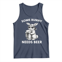 Some Bunny Needs Beer Funny Easter Drinking Humor Tank Top Cool Rabbit with Sunglasses Graphic Gift