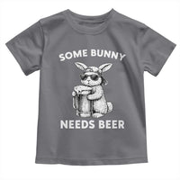 Some Bunny Needs Beer Funny Easter Drinking Humor Toddler T Shirt Cool Rabbit with Sunglasses Graphic Gift