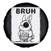 Bruh Angry Easter Bunny with Eggs Basket Spare Tire Cover Funny Rabbit Meme Humor Graphic Gift