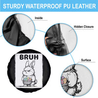 Bruh Angry Easter Bunny with Eggs Basket Spare Tire Cover Funny Rabbit Meme Humor Graphic Gift
