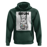 Bruh Angry Easter Bunny with Eggs Basket Hoodie Funny Rabbit Meme Humor Graphic Gift