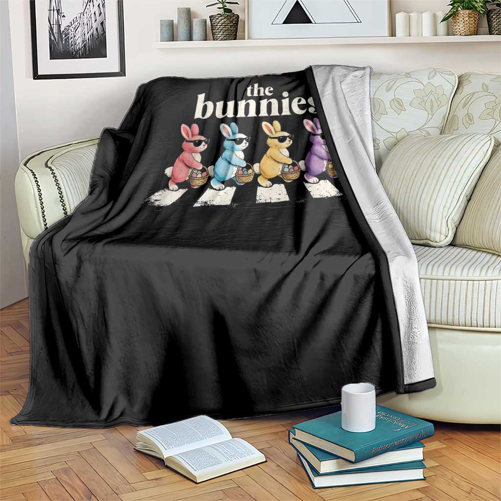 The Bunnies Parody Crossing Rabbits Graphic Throw Blanket Funny Easter Pop Culture Style Cute Bunny Gift