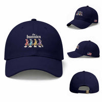 The Bunnies Parody Crossing Rabbits Graphic Baseball Cap Funny Easter Pop Culture Style Cute Bunny Gift