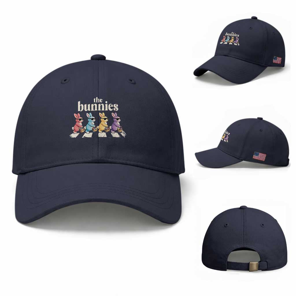 The Bunnies Parody Crossing Rabbits Graphic Baseball Cap Funny Easter Pop Culture Style Cute Bunny Gift