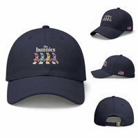 The Bunnies Parody Crossing Rabbits Graphic Baseball Cap Funny Easter Pop Culture Style Cute Bunny Gift