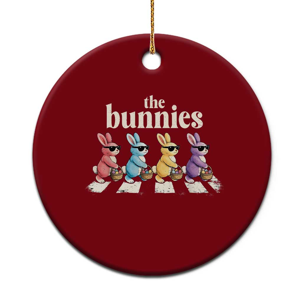 The Bunnies Parody Crossing Rabbits Graphic Ceramic Ornament Funny Easter Pop Culture Style Cute Bunny Gift
